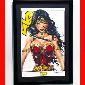 Wonder Woman (Signed by artist, Jamie Tyndall) **Frame NOT included**